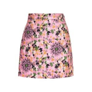 ESSENTIAL ANTWERP Capers Jacquard Mini Skirt, Pink Floral
